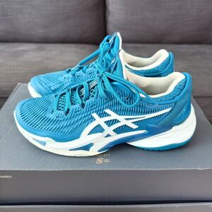 ASICS Court FF 3 Tennis Shoes Teal Blue / White 1042A220 Women's Size 7.5